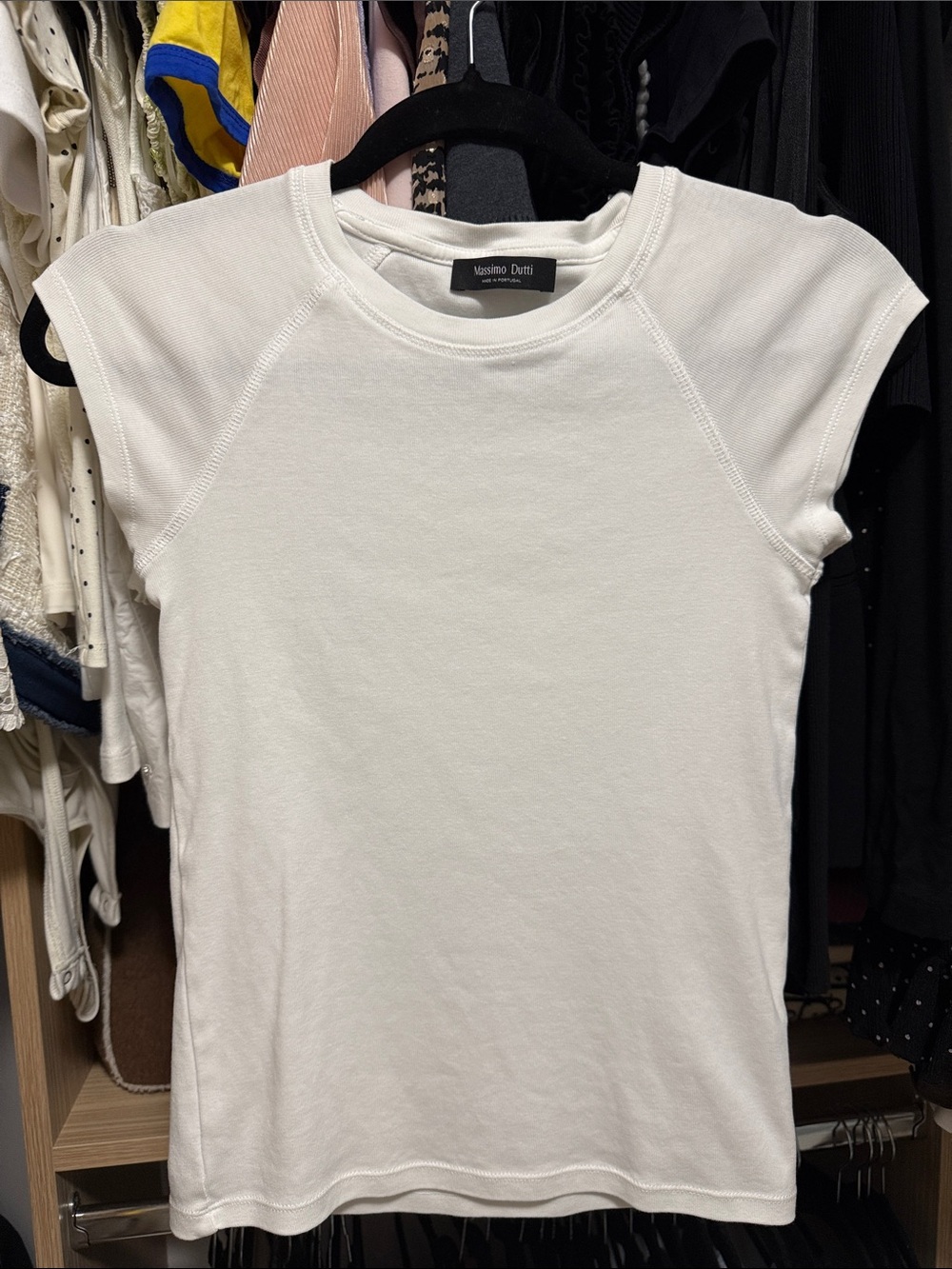 Massimo Dutti White Short Sleeve Top size XS